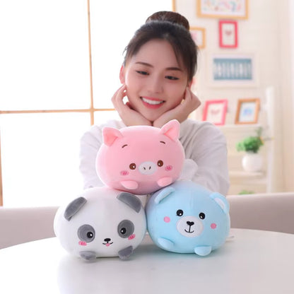 Super Soft Animal Cartoon Pillow 20Cm Cute Fat Pig Cat Bear Plush Toy Stuffed Lovely Throw Doll Kids Birthyday Gift