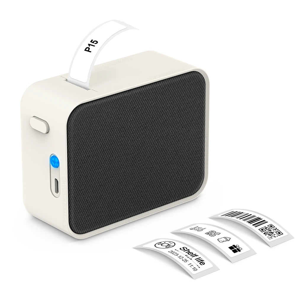 Wireless Bluetooth Label Printer Portable Thermal Printer Marklife P15 Inkless Labeling Machine Mini Label Maker P15 Sticker