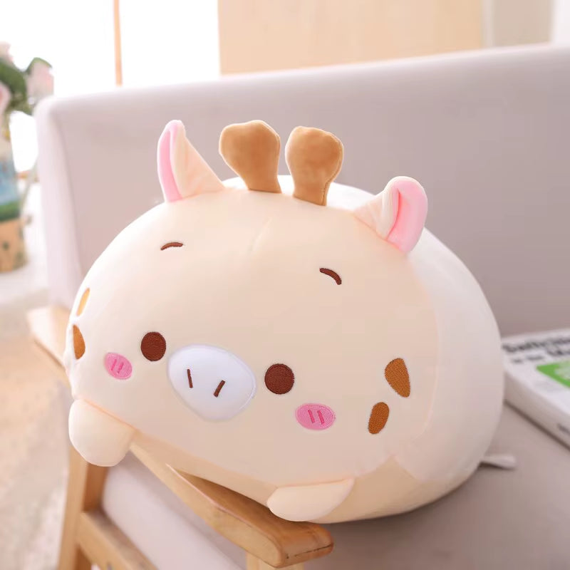Super Soft Animal Cartoon Pillow 20Cm Cute Fat Pig Cat Bear Plush Toy Stuffed Lovely Throw Doll Kids Birthyday Gift
