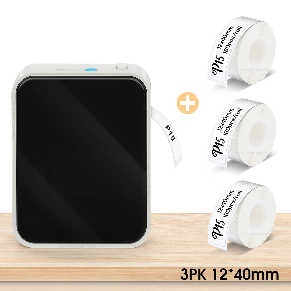 Wireless Bluetooth Label Printer Portable Thermal Printer Marklife P15 Inkless Labeling Machine Mini Label Maker P15 Sticker