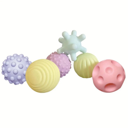 6 PCS Baby Toys Sensory Balls for Children Textured Hand Touch Ball Soft Massage Ball Infant Rattle Senses Toys