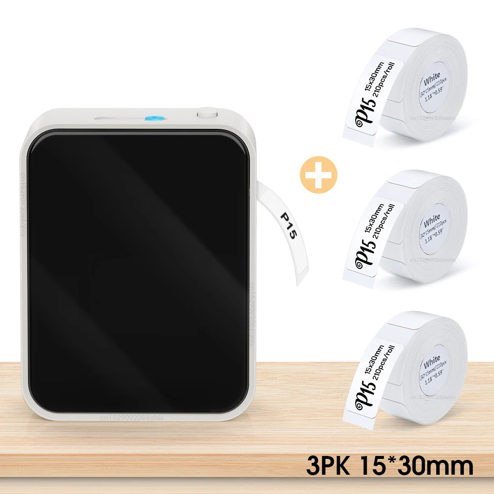 Wireless Bluetooth Label Printer Portable Thermal Printer Marklife P15 Inkless Labeling Machine Mini Label Maker P15 Sticker