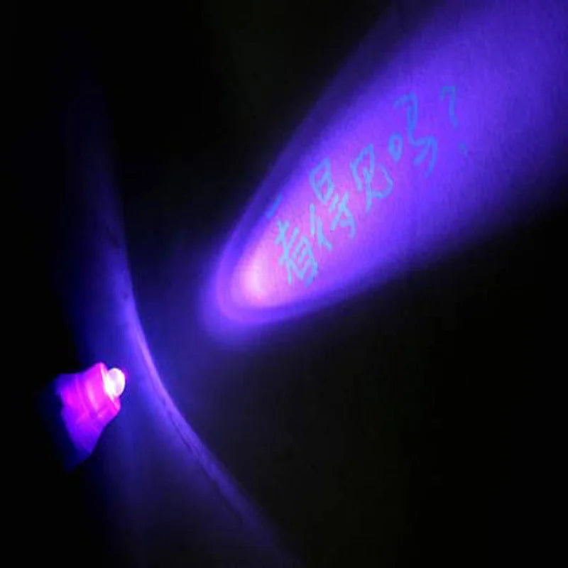 Luminous Light Pen Magic Purple 2 in 1 UV Black Light Combo Drawing Invisible Ink Pen Learning Education Toys for Child