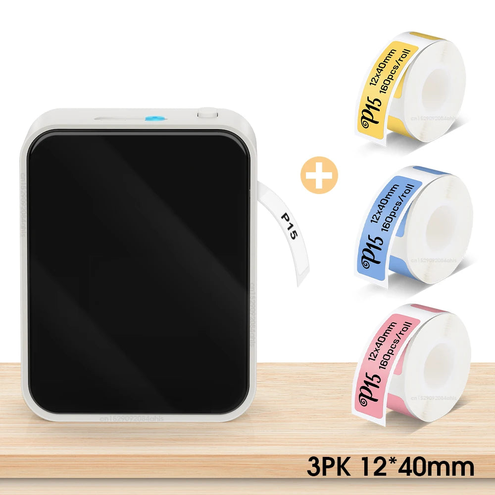 Wireless Bluetooth Label Printer Portable Thermal Printer Marklife P15 Inkless Labeling Machine Mini Label Maker P15 Sticker